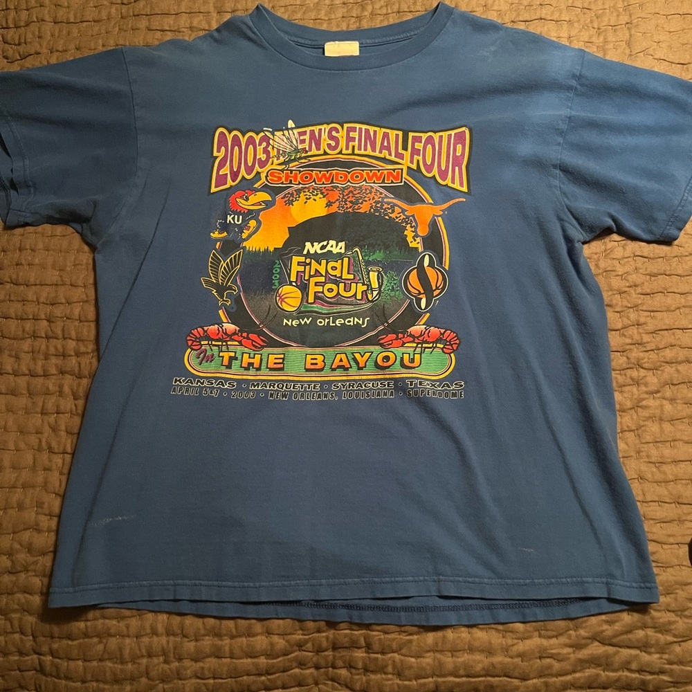 Vintage 2003 Final Four, KU, Texas, Marquette and Syracuse Tee